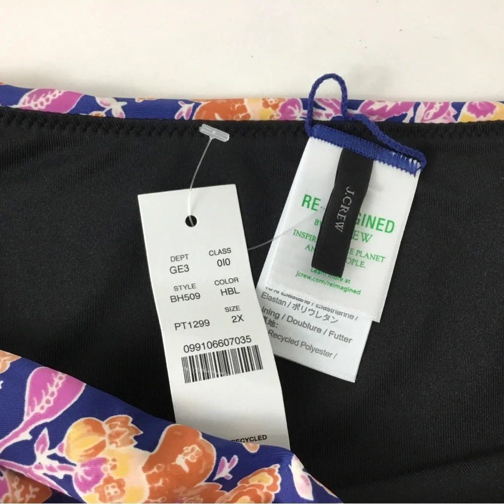 J. Crew Cheeky Bikini Bottom Floral Size 2X NWT